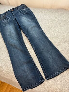 Democracy Bootcut Jeans Womens 12 Western Stretch Boho Costal Cowgirl